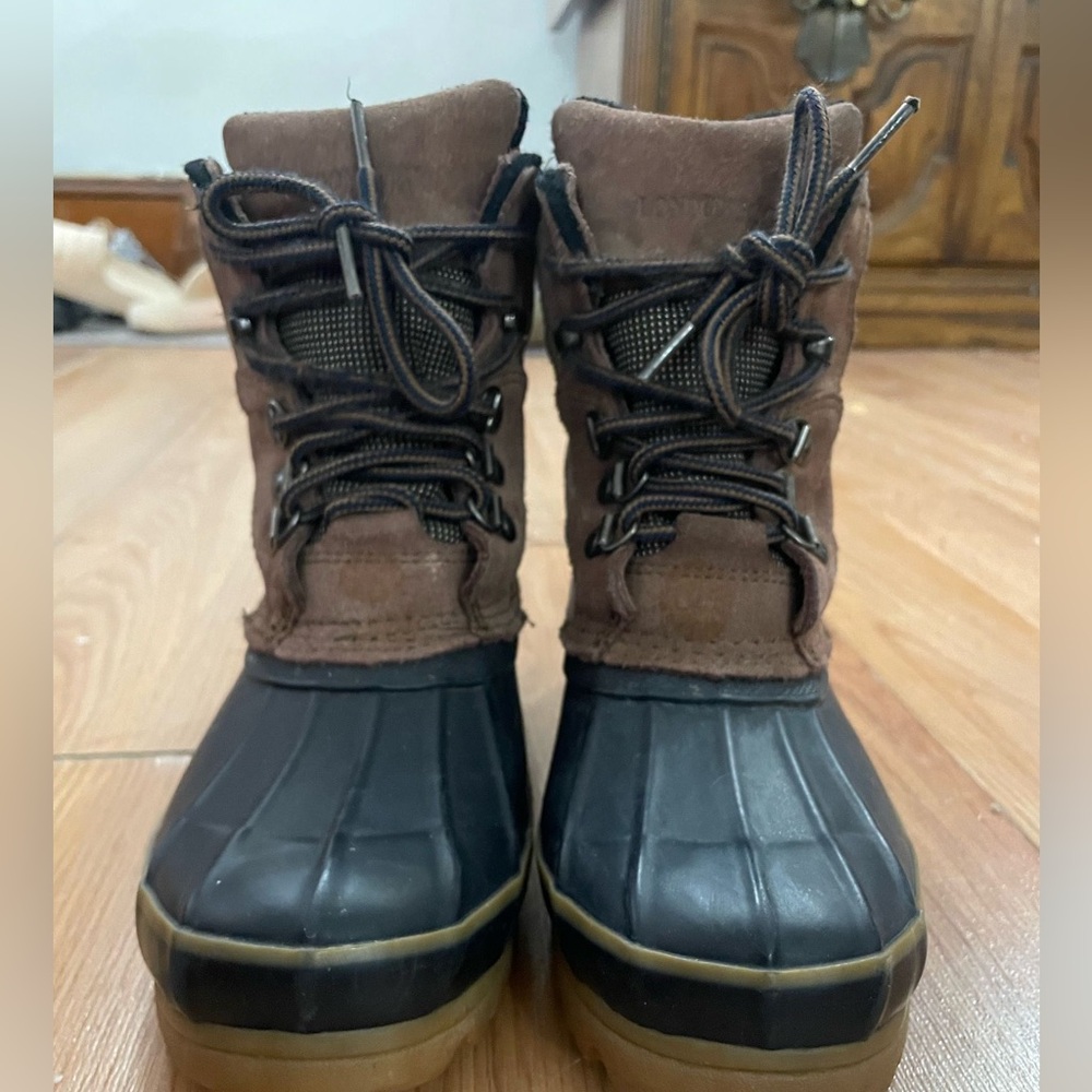 Stylish Brown and Black Duck Boots